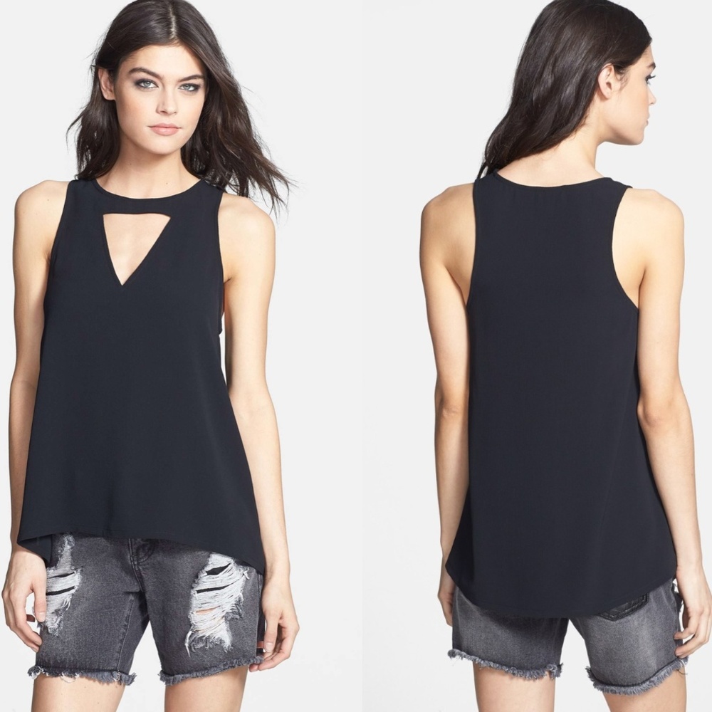 Leith Cut Out Silky Woven Tank
